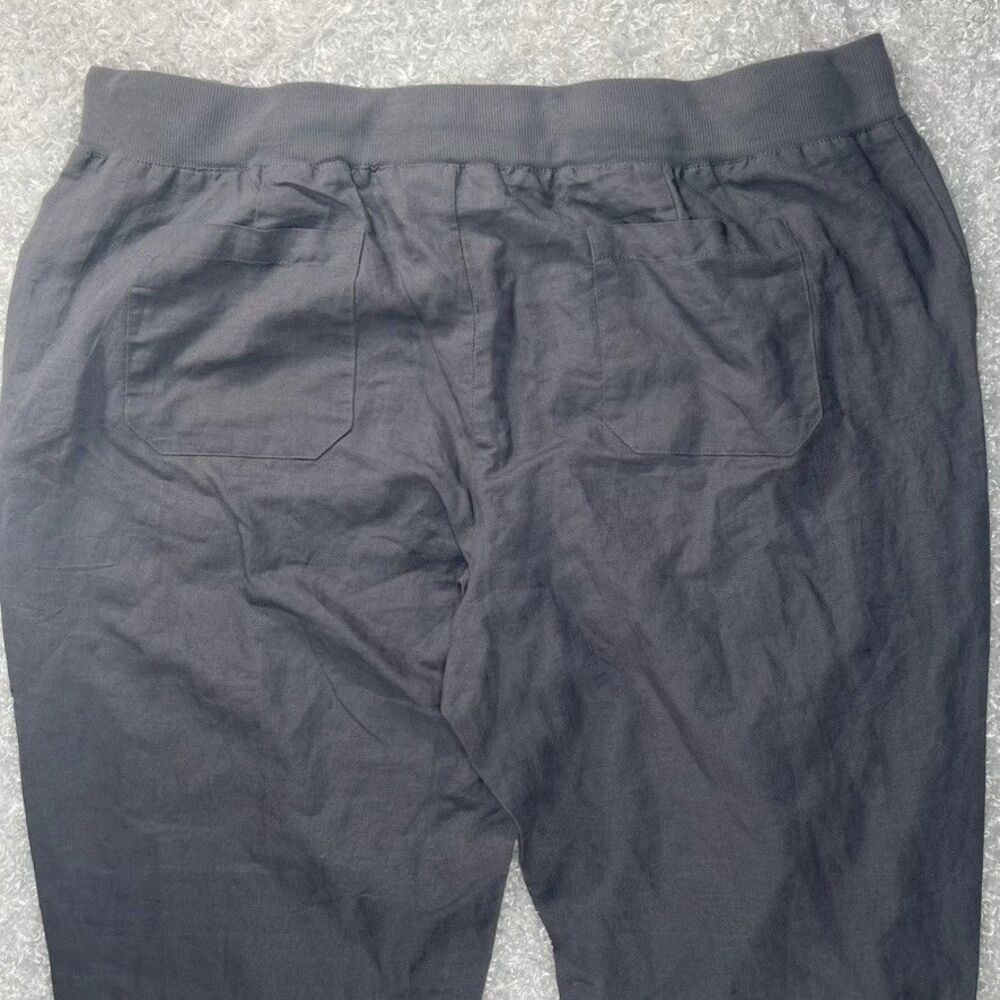 NWT NY & Co Womens Gray Linen Blend Jogger Pant Sz XL Beachy Casual Leisure - Picture 11 of 11